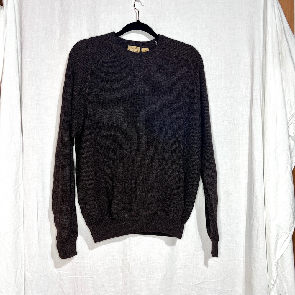 Jos. A. Bank Merino Wool Crew Neck Pullover Ribbed Knit Sweater Size Medium